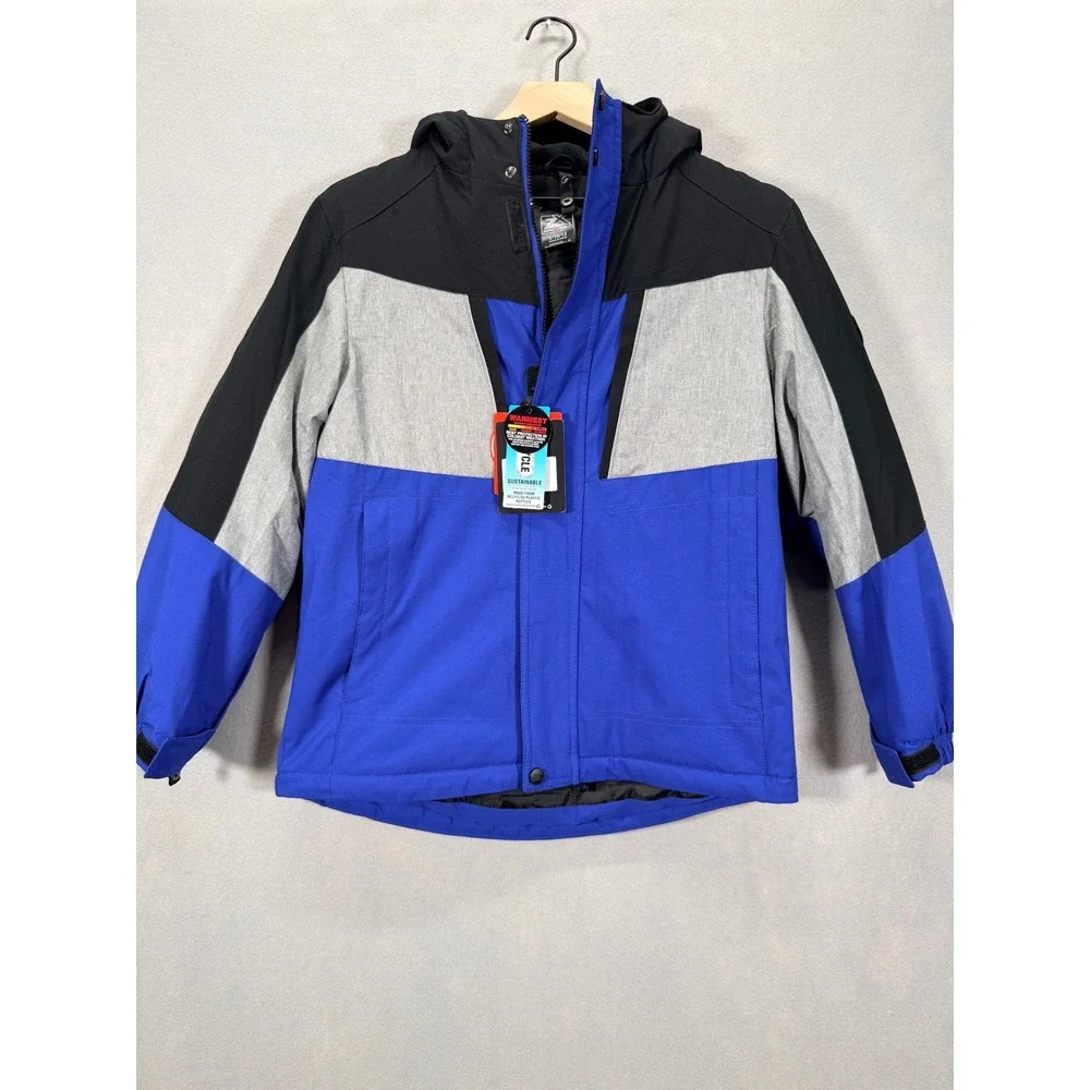 ZeroXposur Boys Winter Jacket Z54501K Freeze Blue Black Grey Hooded Parka 10/12